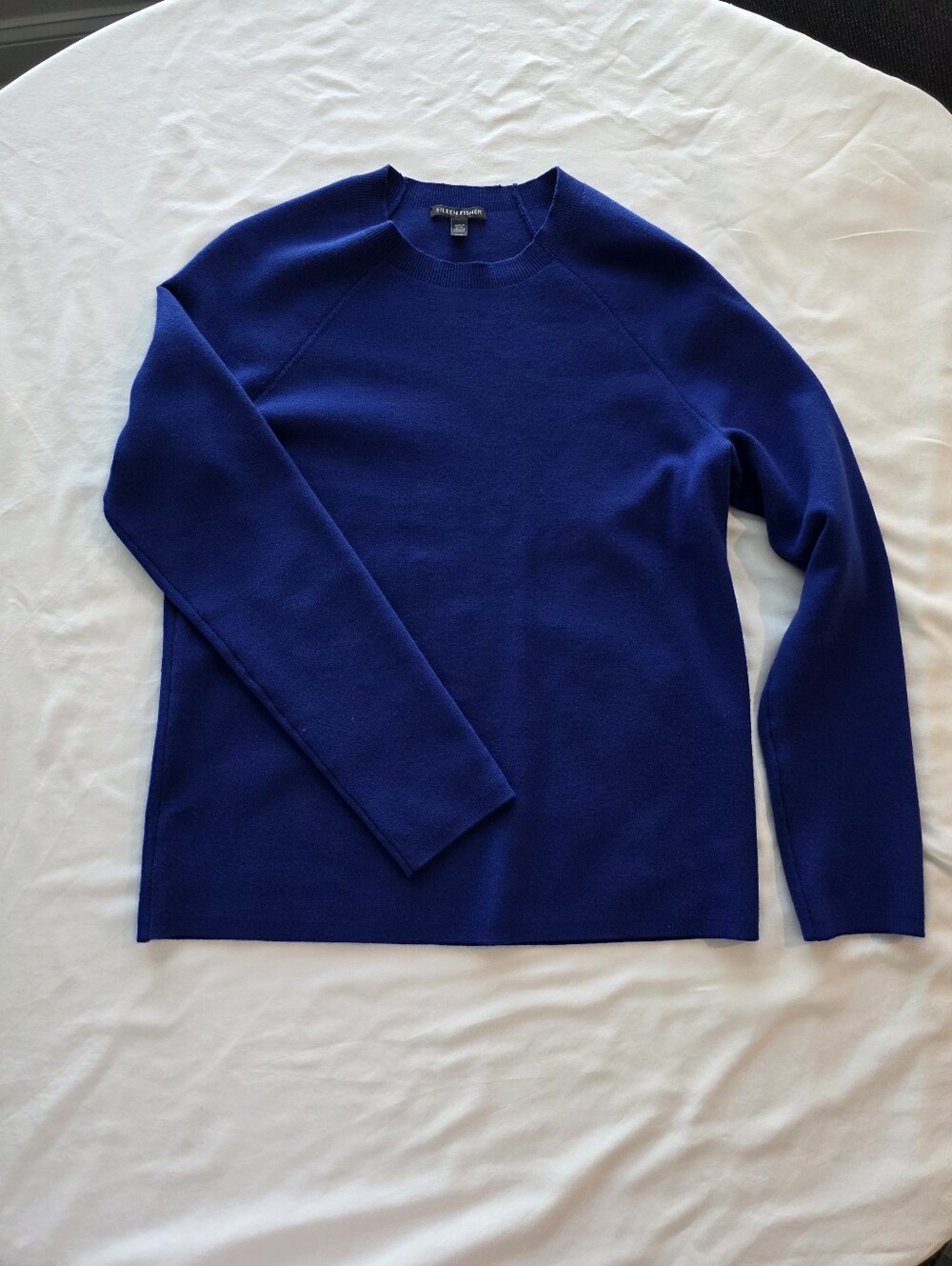 Eileen Fisher Wool Blend Royal Cobalt Blue Sweater Medium